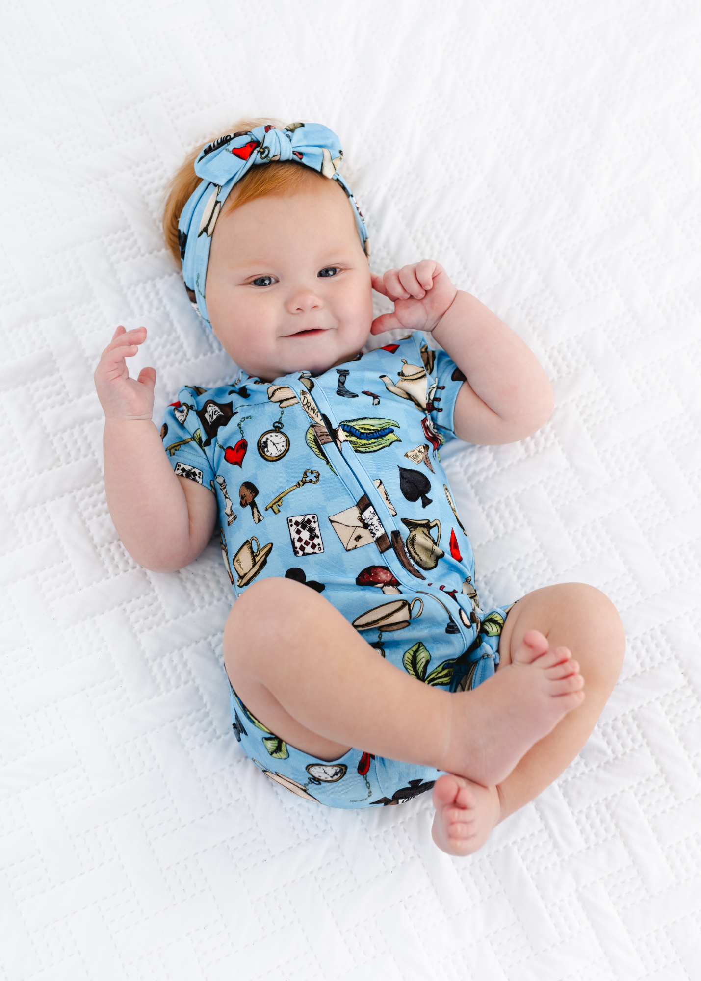 Alice's Tea Party Shortie Romper