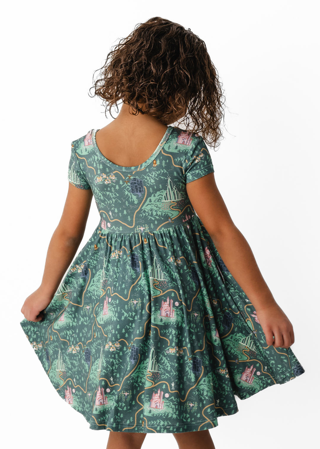 Emerald City Short Sleeve Twirl Dress