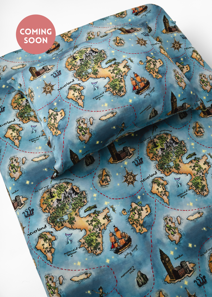 Neverland Twin Fitted Sheet & Pillowcase