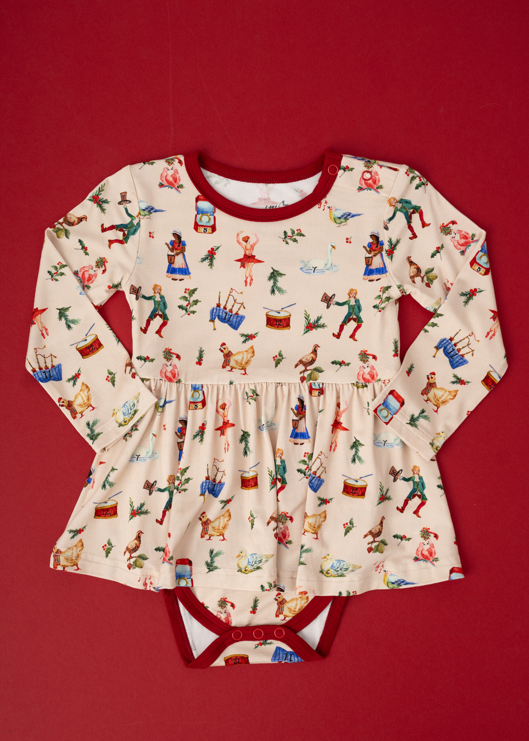 bamboo christmas dress Christmas Plaid Bodysuit Bamboo Dress 3-6M