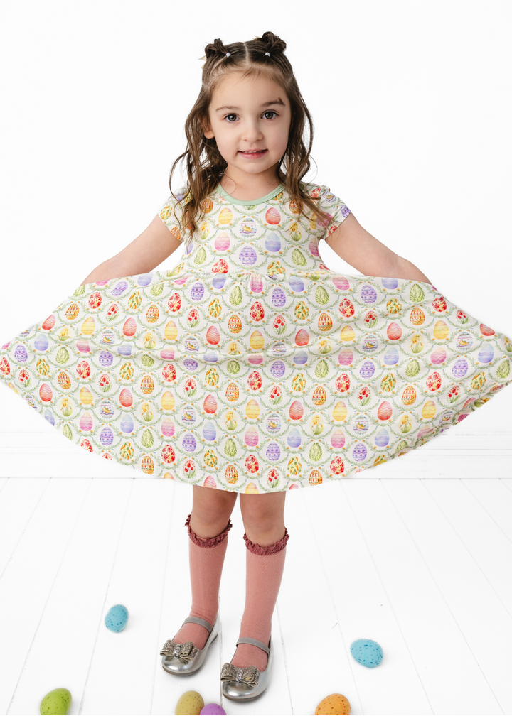 Easter Eggs Bamboo Twirl Dress