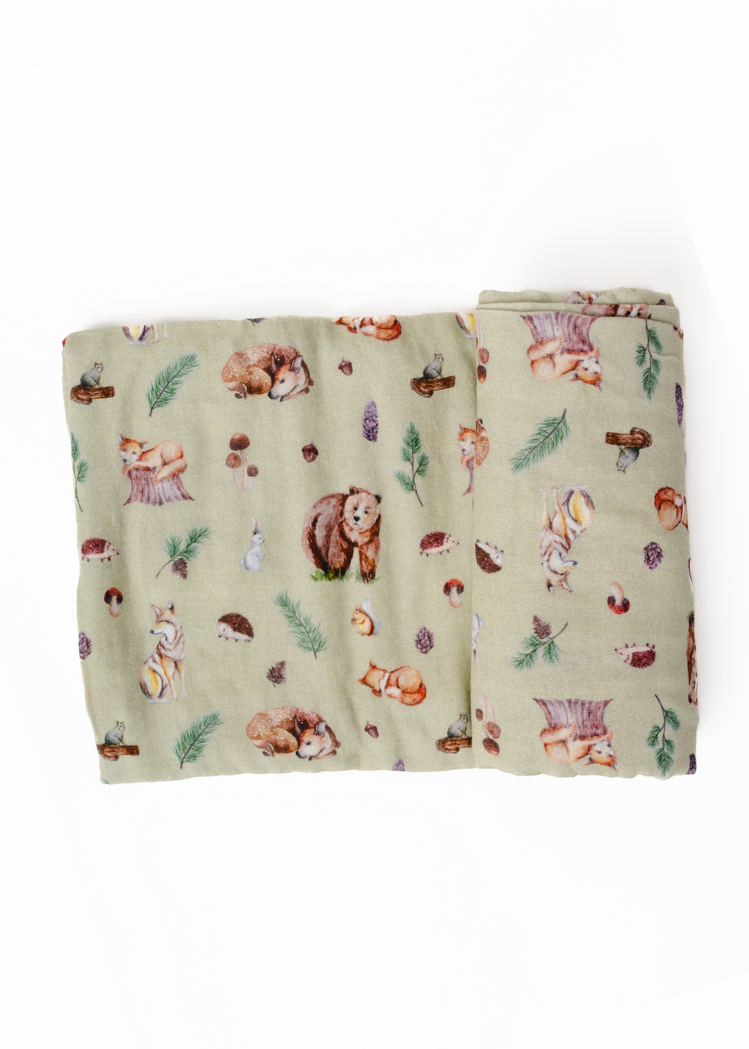 Woodland Animals Swaddle Blanket