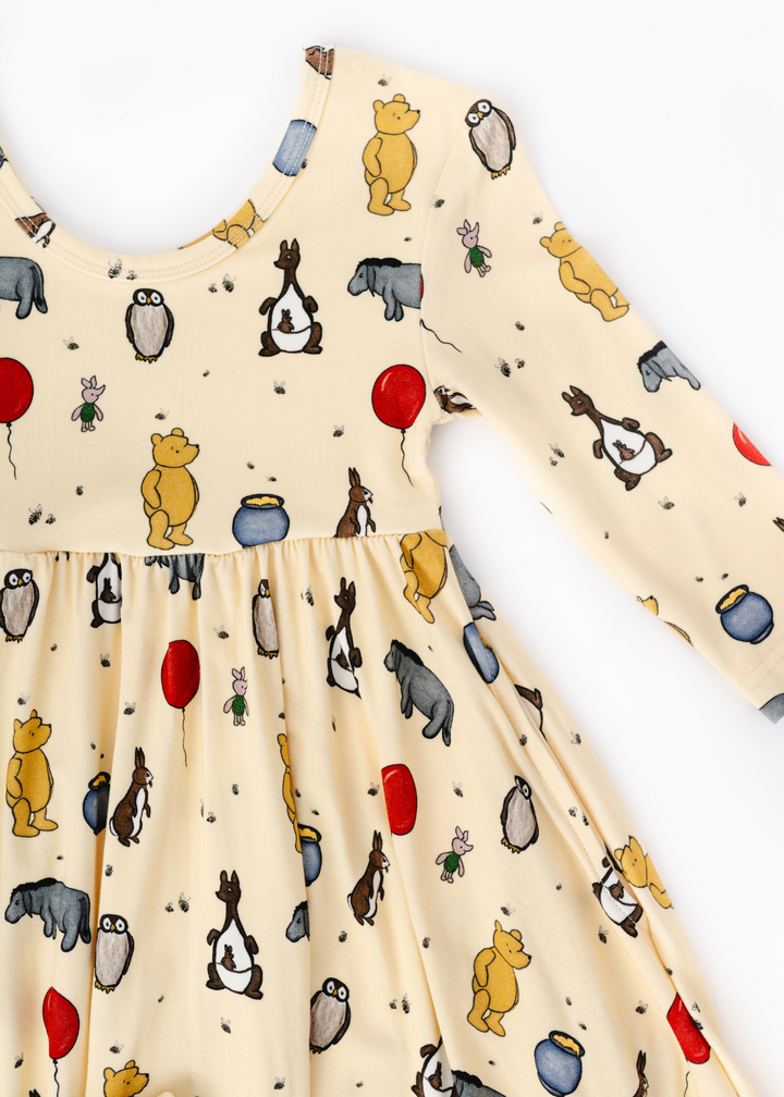 Silly Ole Bear Long Sleeve Twirl Dress