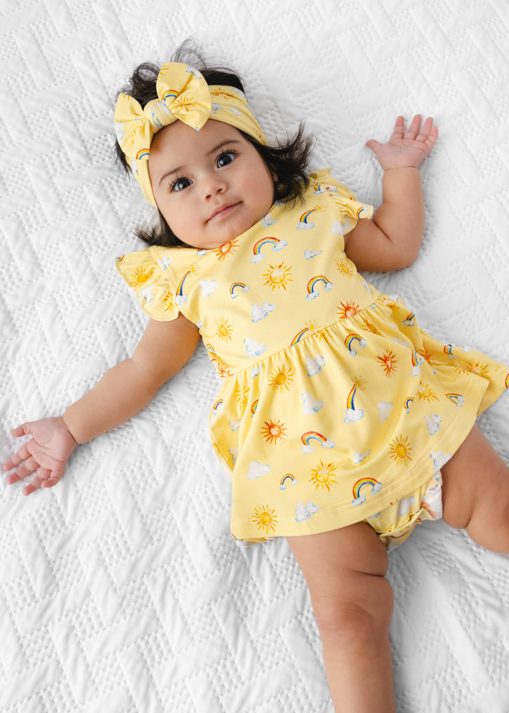 Sunshine & Rainbows Baby Flutter Dress