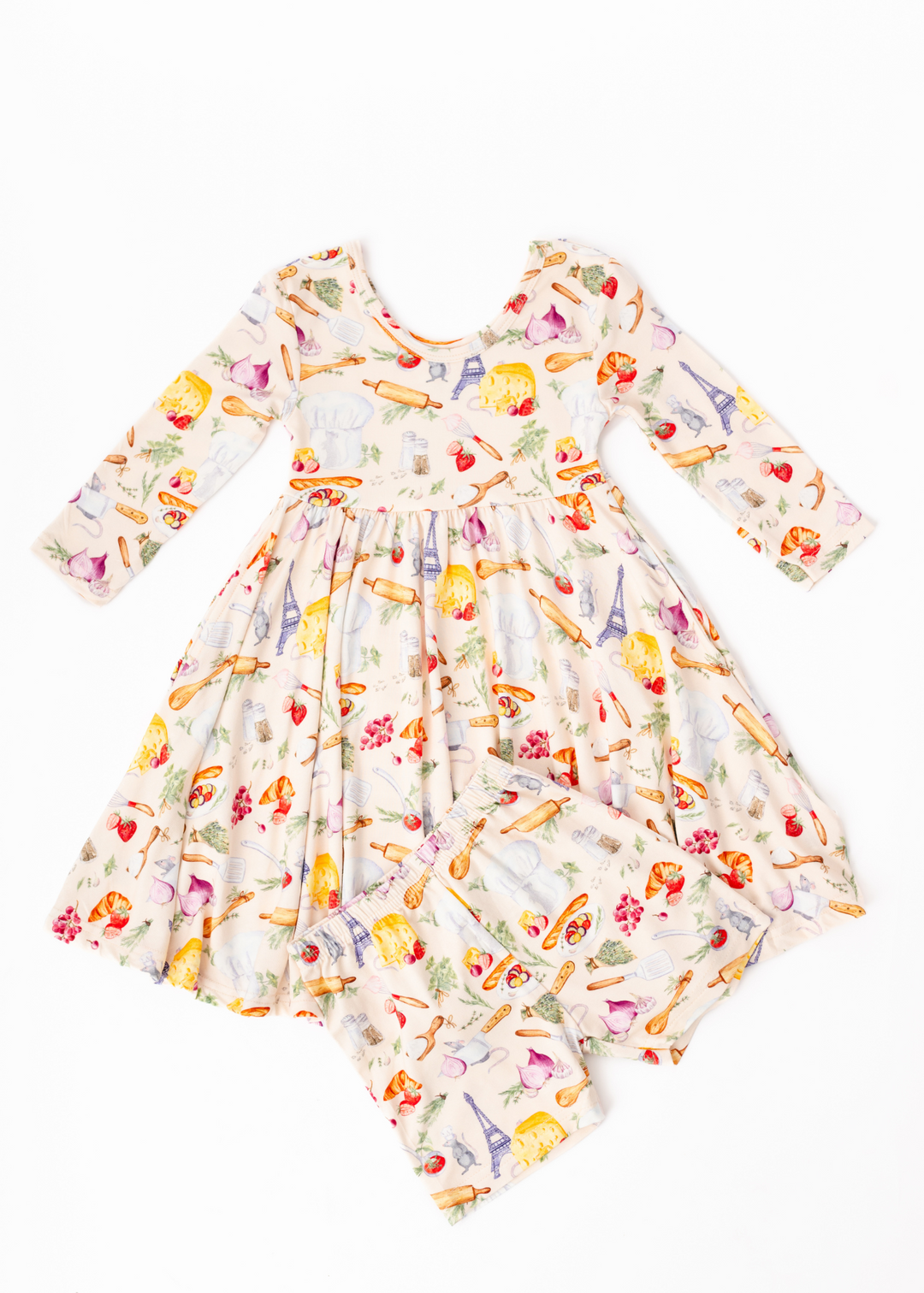 Tiny Chef Long Sleeve Twirl Dress