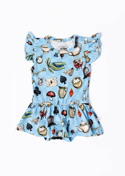 Alice's Tea Party Baby Flutter Dress