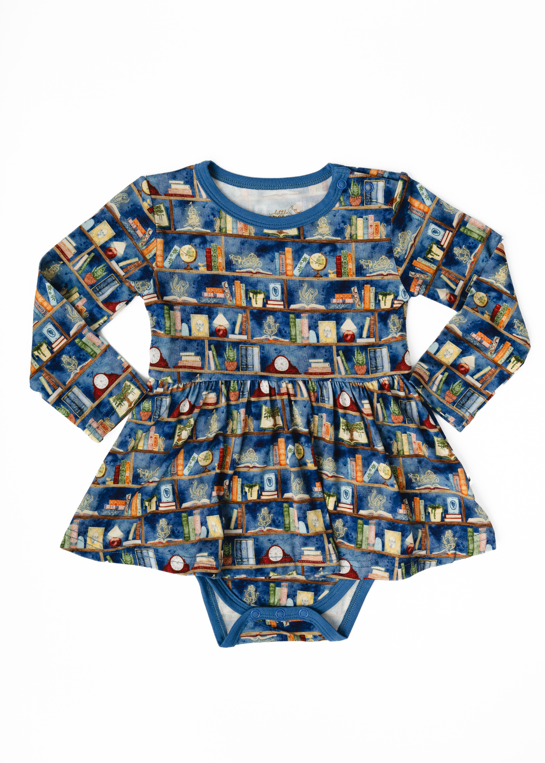 Enchanted Library Long Sleeve Bamboo Baby Dress