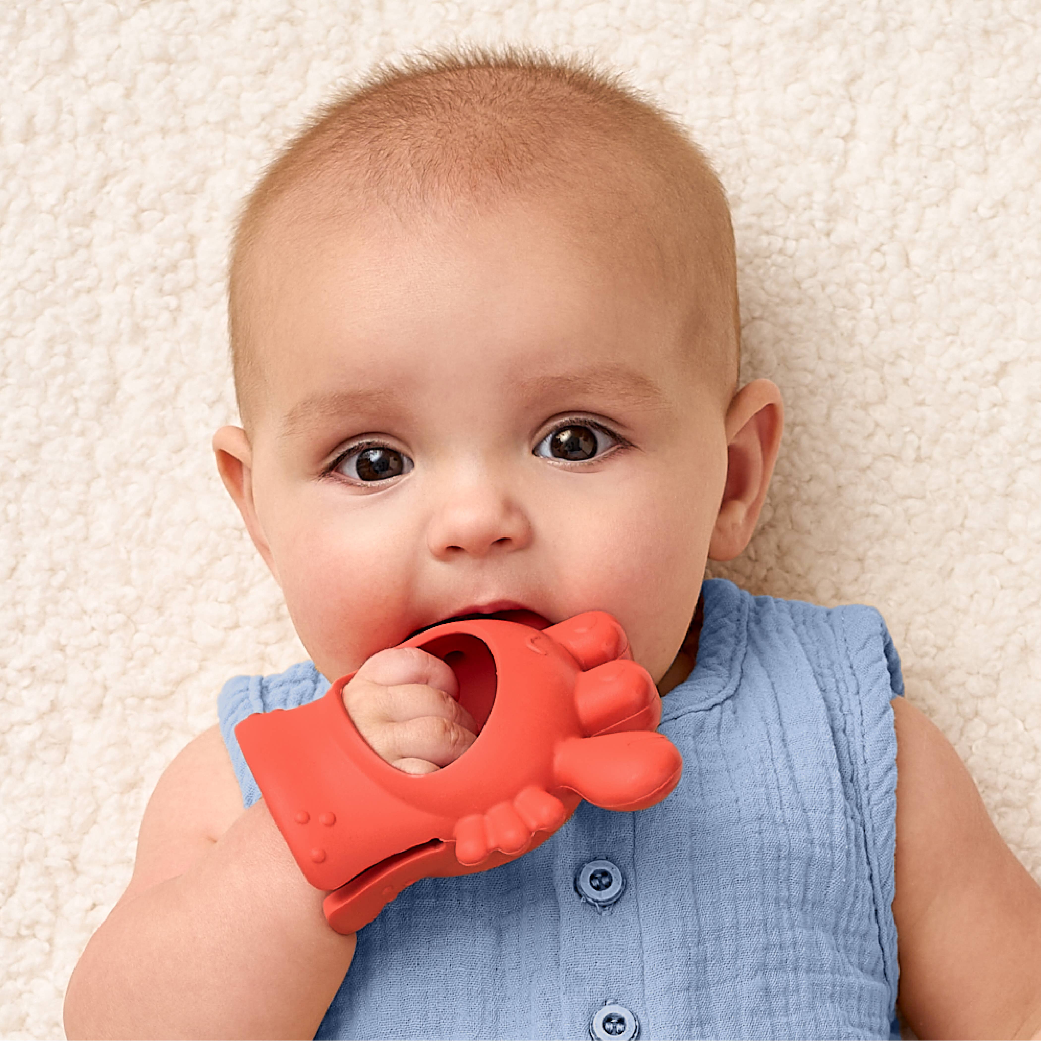 Crab Bitzy Grip™ Teething Toy – Little Crowns & Capes