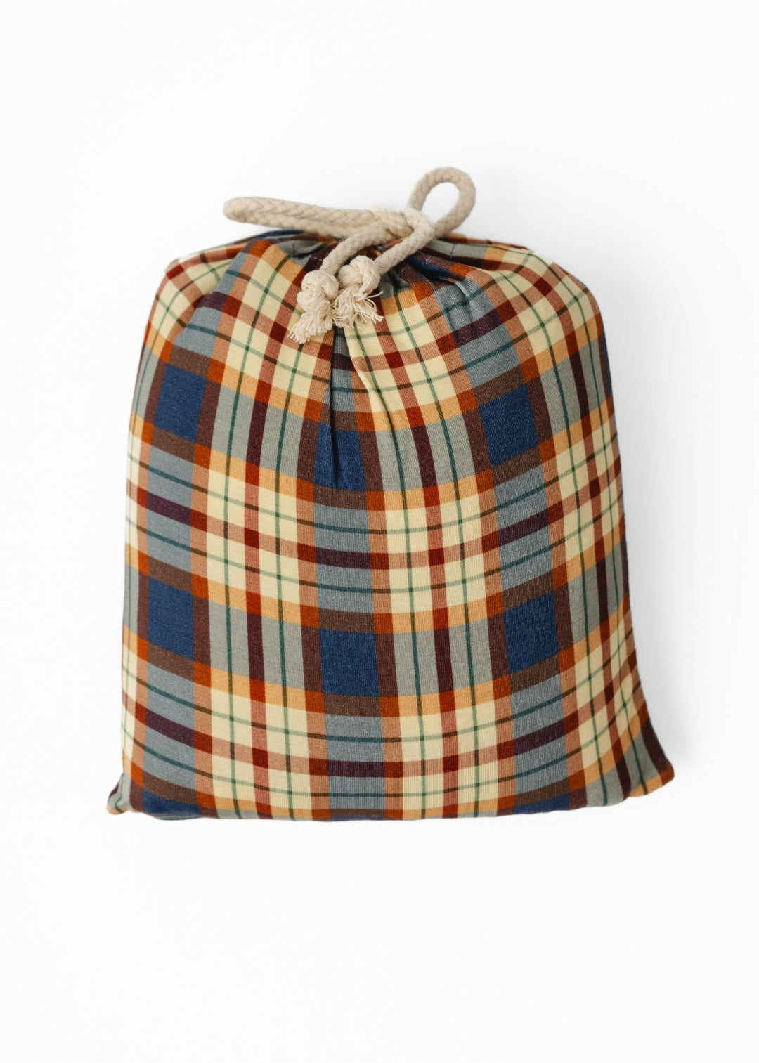 Blue Fall Plaid Bamboo Crib Sheet