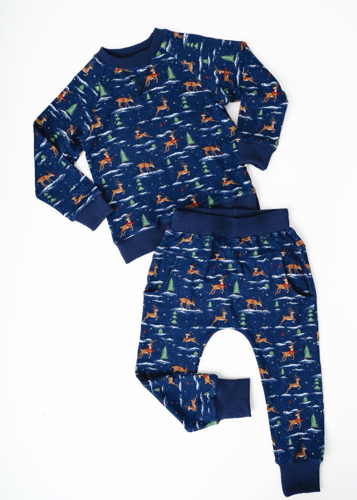 *PREORDER* Reindeer Christmas Kids Jogger Set