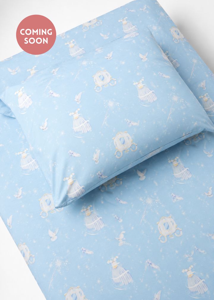 Cinderella Twin Fitted Sheet &amp; Pillowcase