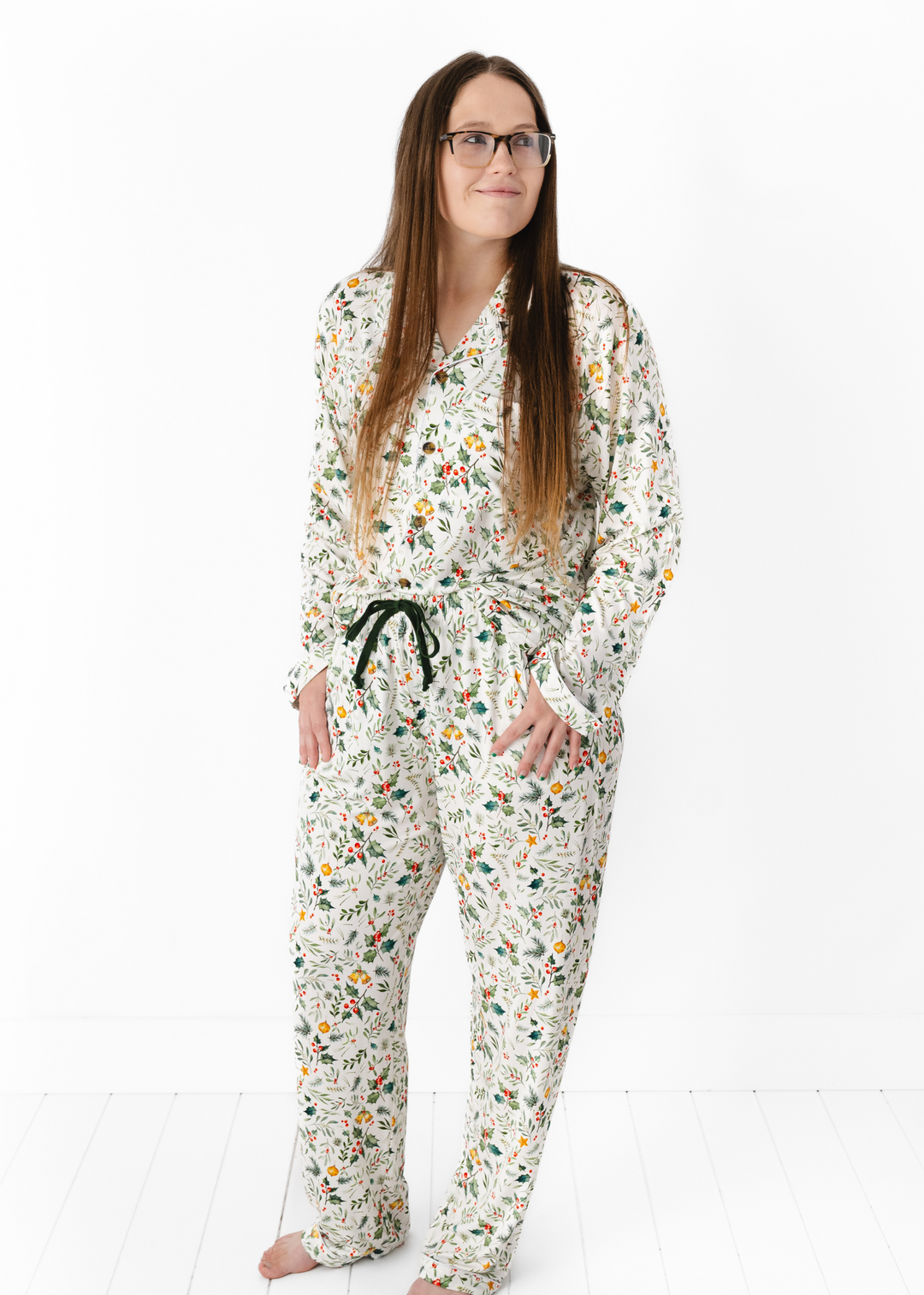 Holly Jolly Christmas Bamboo Luxurious Pajama Lounge Set