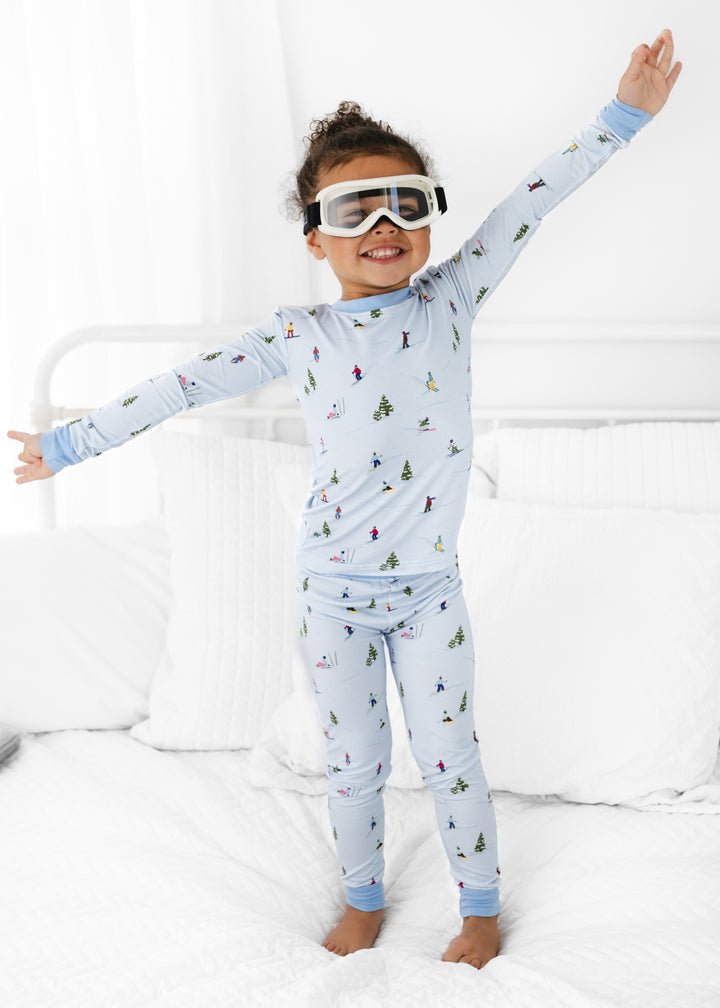 Skiing Bamboo Pajama Set