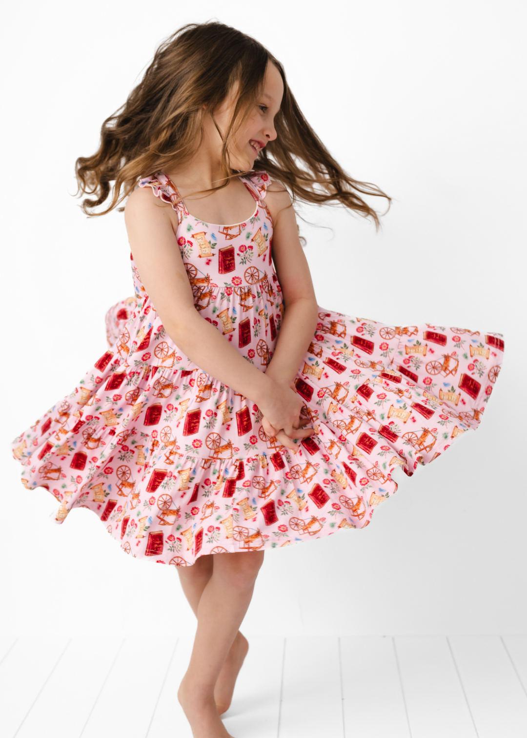 Sleeping Beauty Bamboo Tiered Twirl Dress