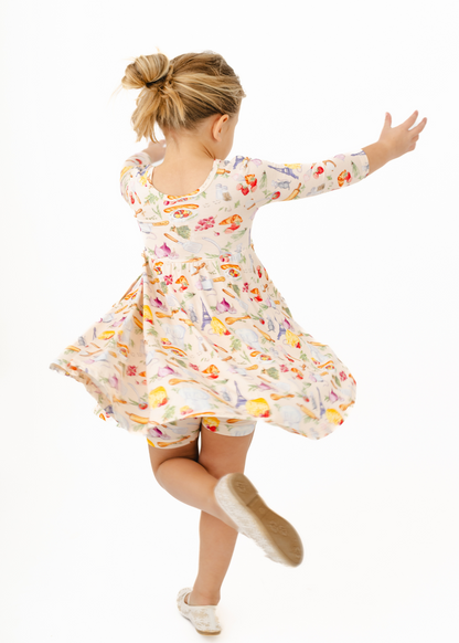 Tiny Chef Long Sleeve Twirl Dress