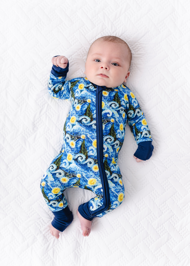 Starry Night Bamboo Sleeper – Little Crowns & Capes