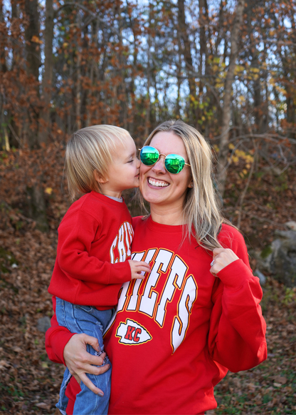 KANSAS CITY CHIEFS Red Women's Crewneck Sweatshirt