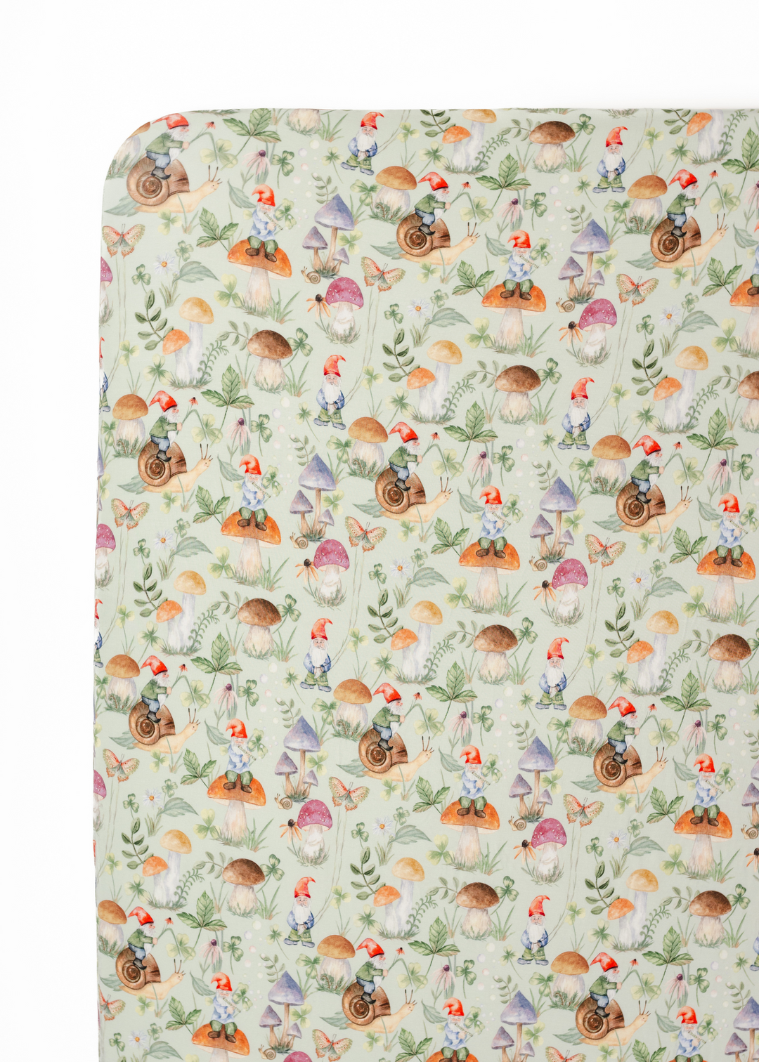 Gnomes Bamboo Crib Sheet