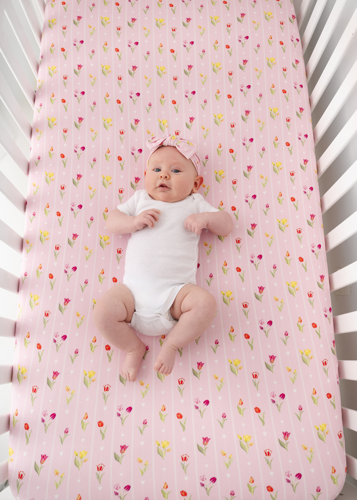 Ann Christine Floral Bamboo Crib Sheet