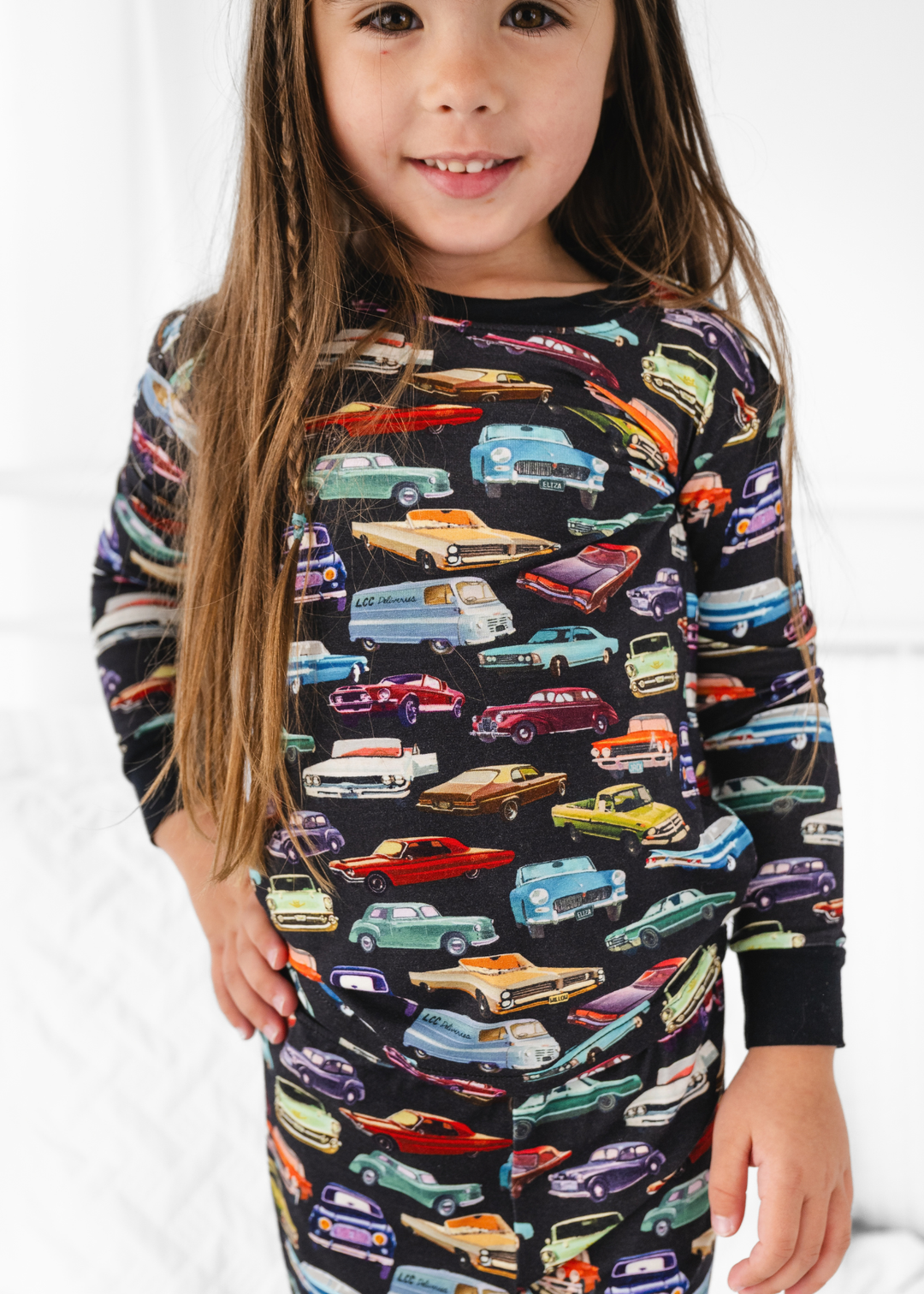 Vintage Cars Kids Bamboo Pajama Set