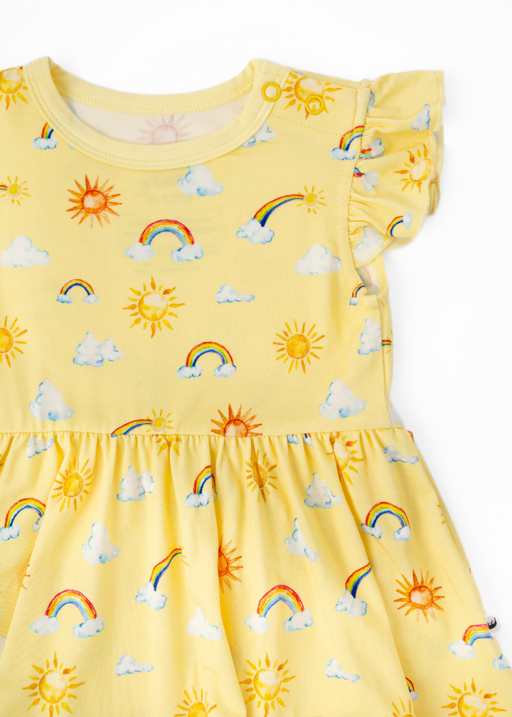 Sunshine & Rainbows Baby Flutter Dress