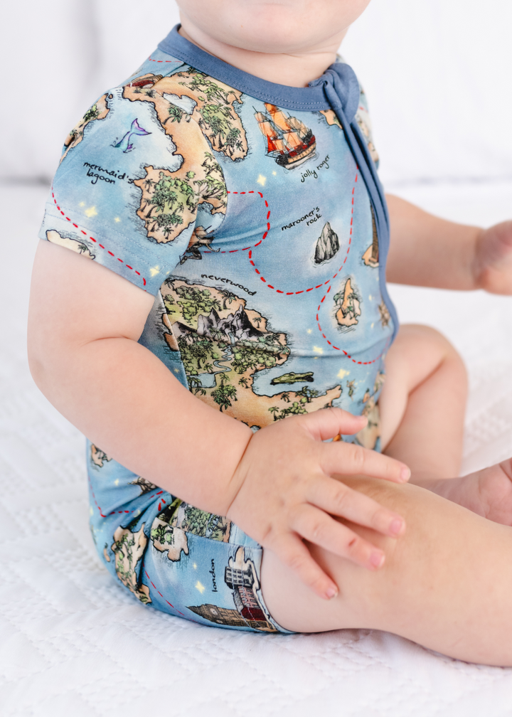 Neverland Map Shortie Romper