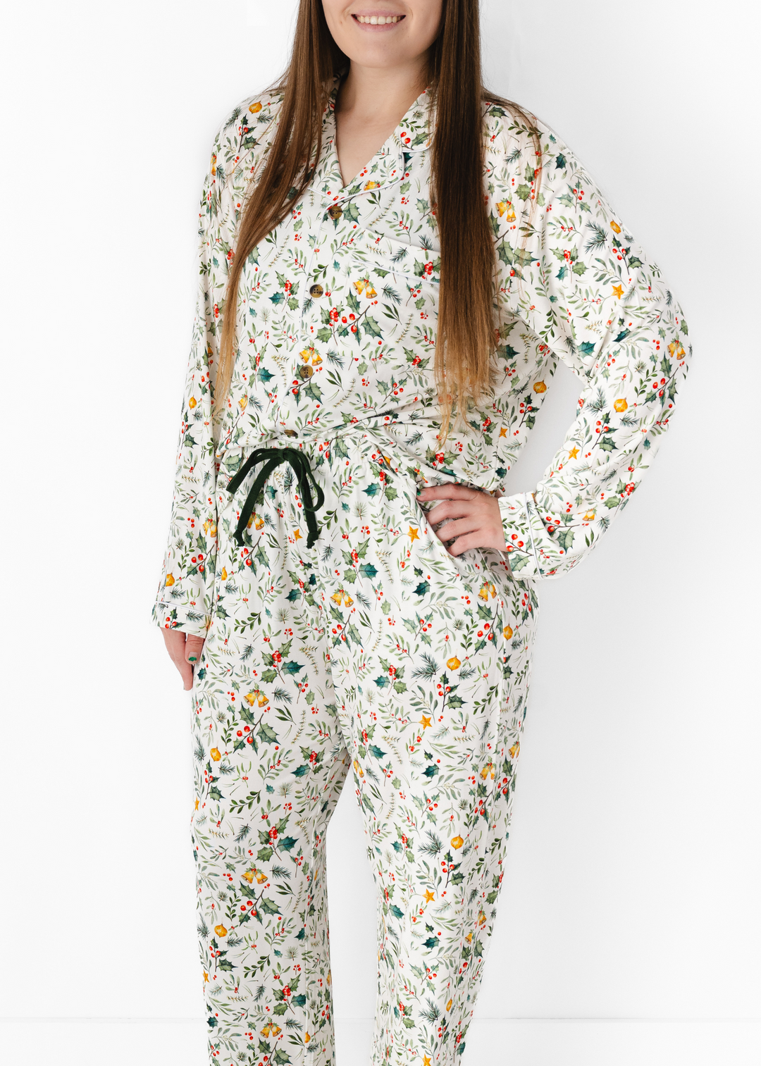 Holly Jolly Christmas Bamboo Luxurious Pajama Lounge Set