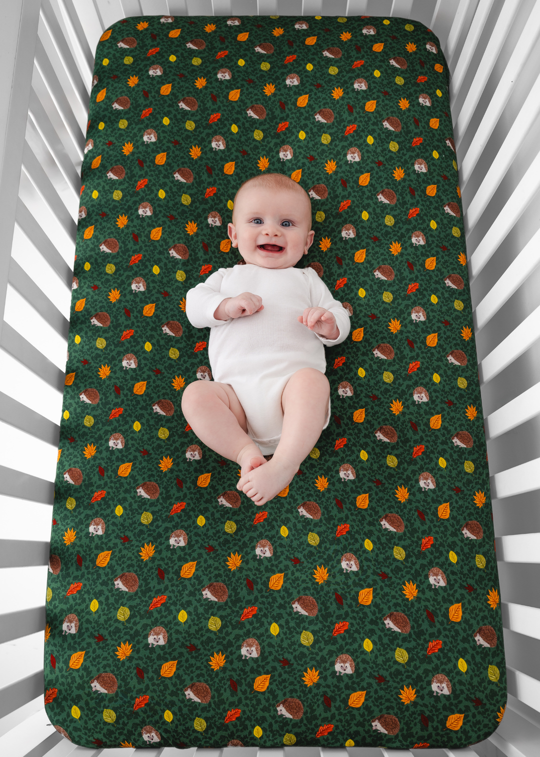 Hedgehogs Bamboo Crib Sheet