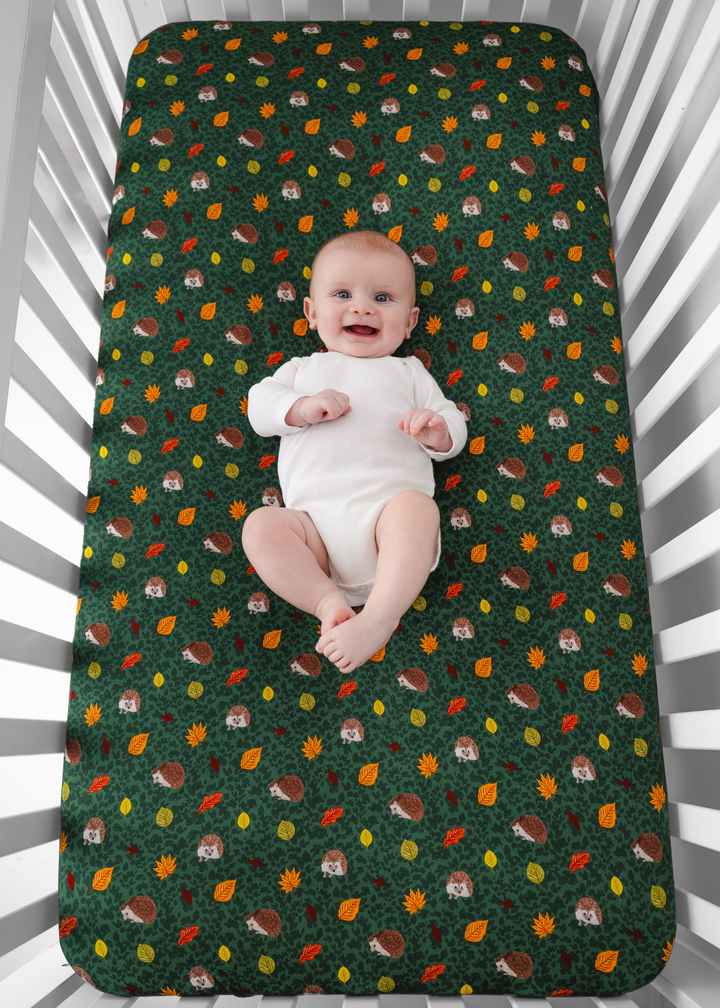 Hedgehogs Bamboo Crib Sheet