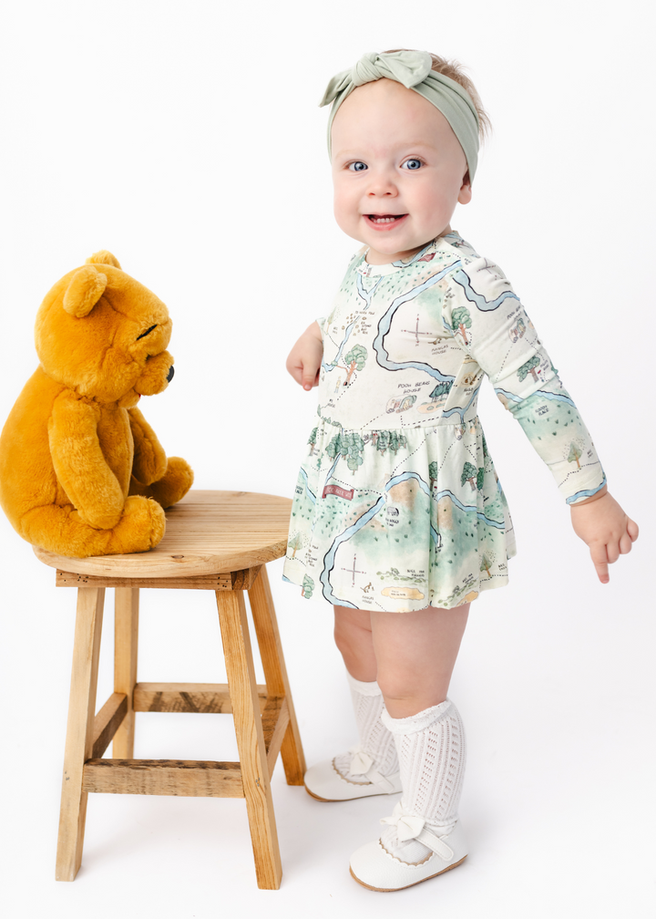 Hundred Acre Woods Long Sleeve Baby Dress