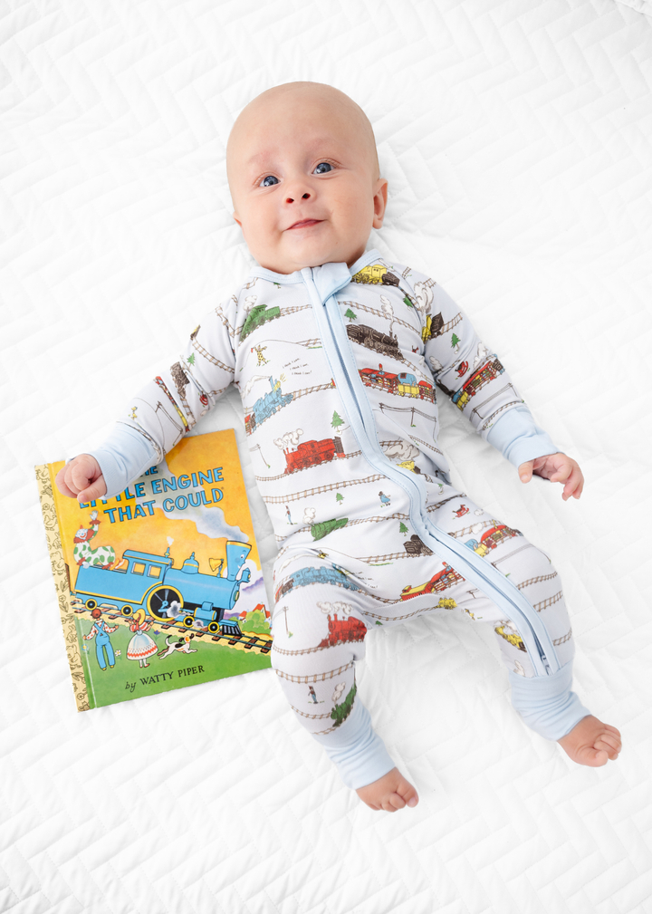 Little Engine that Could Bamboo Zippered Sleeper