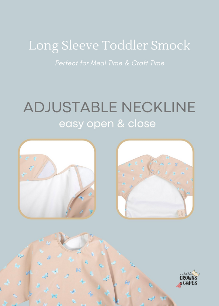 Smock Bib 2-pc Set - Butterflies