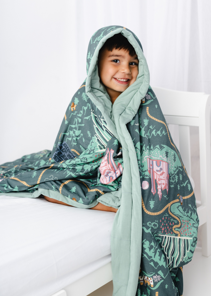 Emerald City Large Quilted Bamboo Blanket