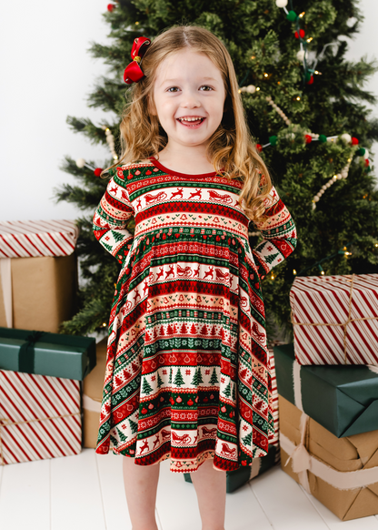 Classic Christmas Twirl Dress