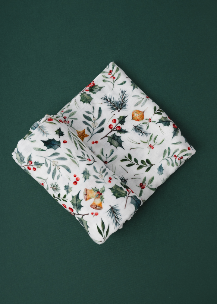 Holly Jolly Christmas Swaddle Blanket