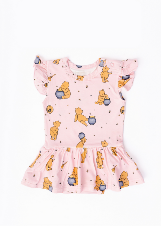 Hunny Pot Pink Baby Flutter Dress