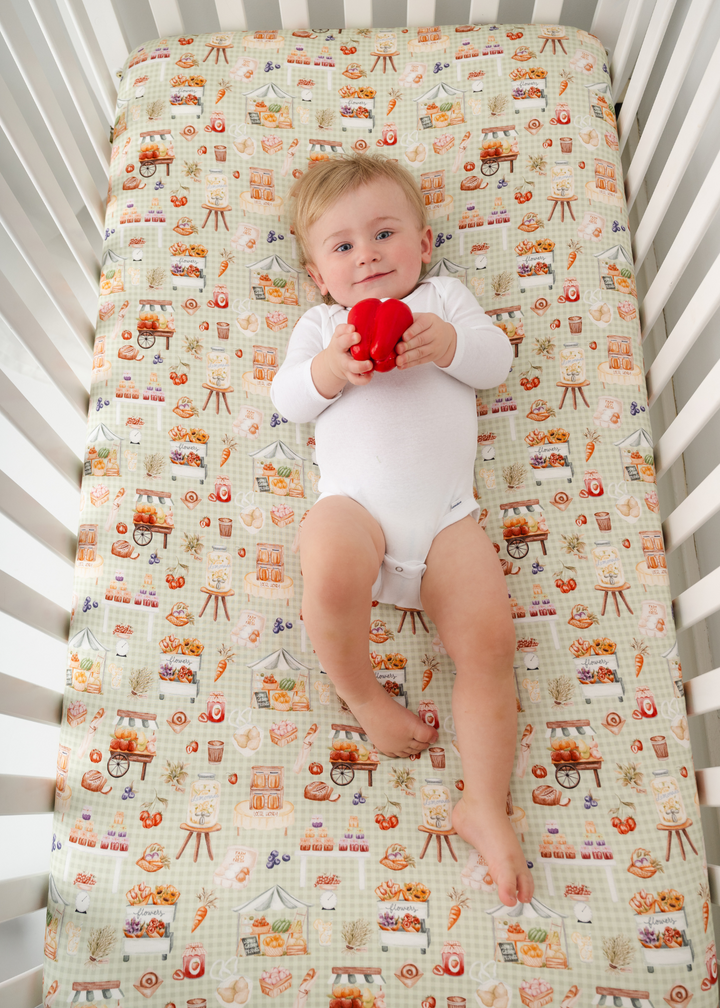 Farmer's Market Bamboo Crib Sheet