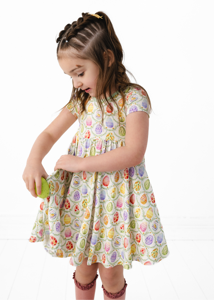 Easter Eggs Bamboo Twirl Dress