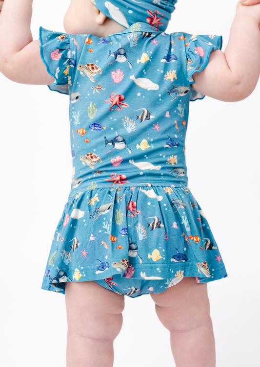 Fish are Friends Baby Flutter Dress