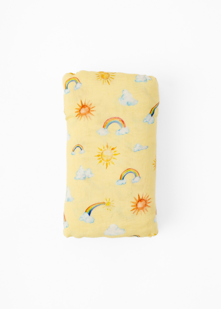 Sunshine & Rainbows Baby Swaddle Blanket