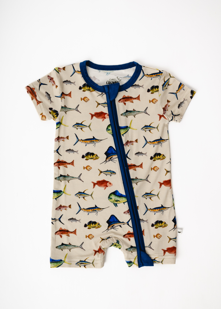 Deep Sea Fishing Shortie Romper