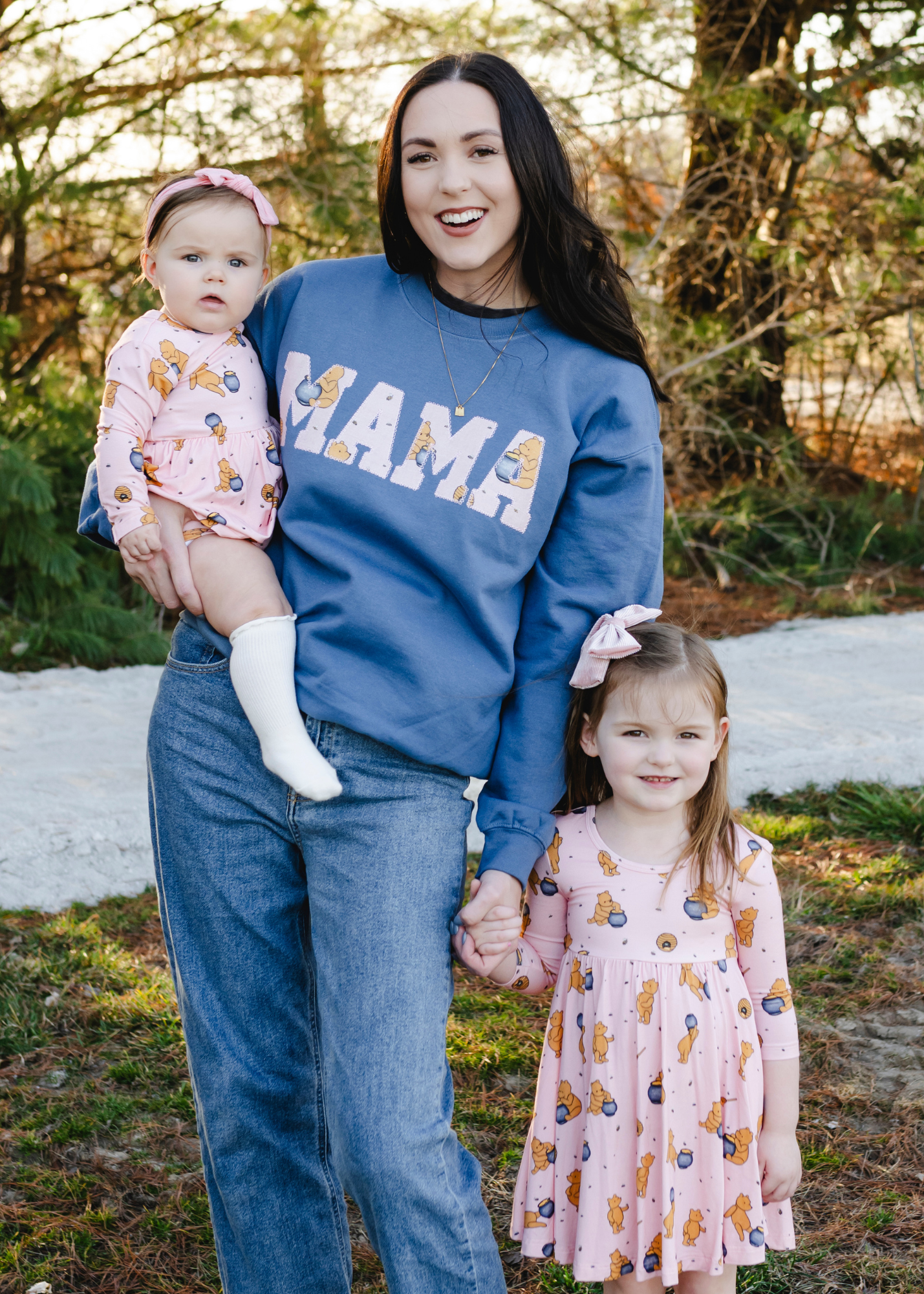 MAMA Crewneck Sweatshirts - Hunny Pot PINK