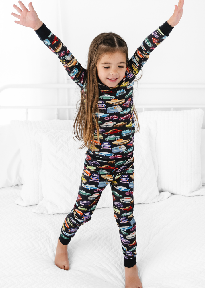 Vintage Cars Kids Bamboo Pajama Set