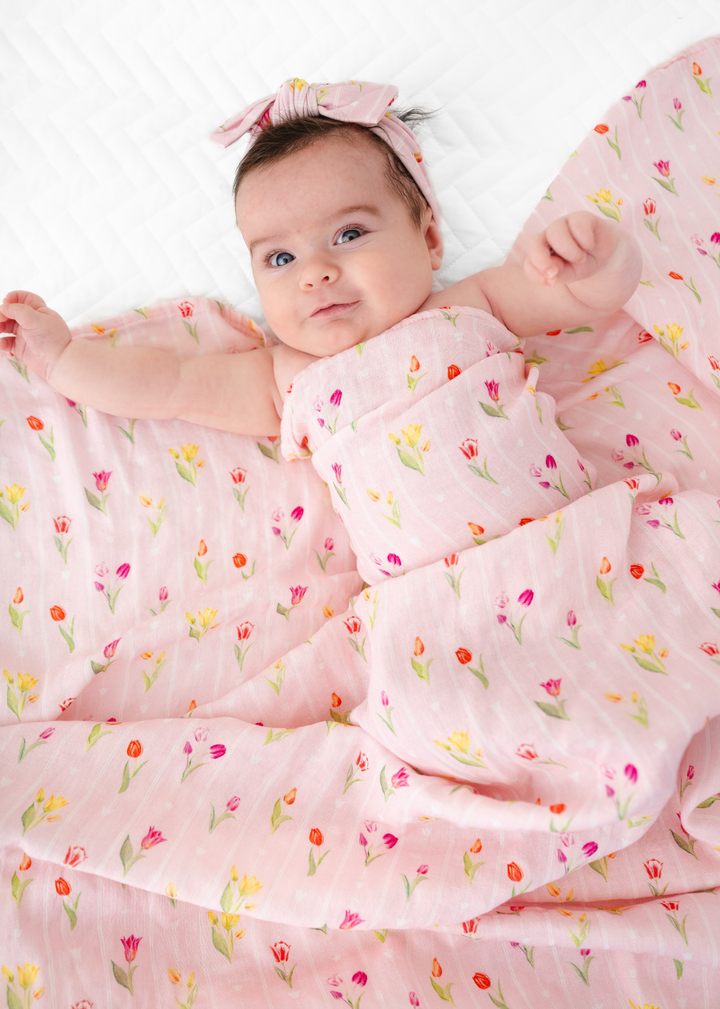 Ann Christine Floral Swaddle Blanket
