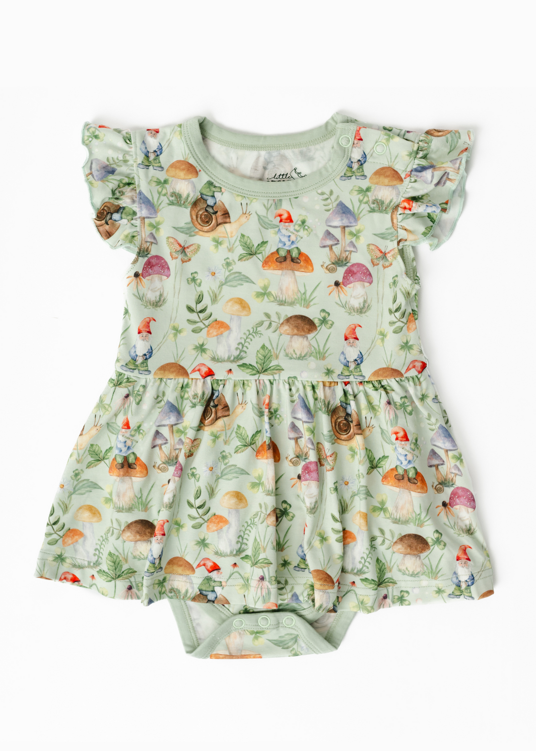 Gnomes Baby Flutter Dress