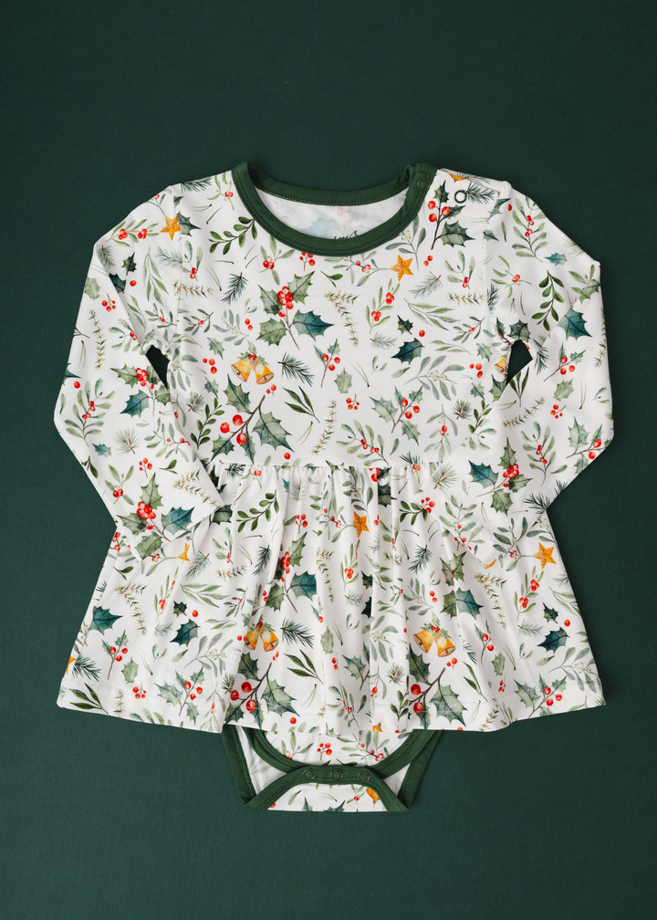 Holly Jolly Christmas Bamboo Baby Dress