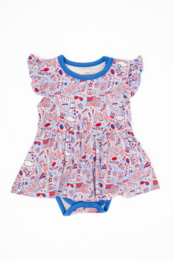 Celebrate USA Bamboo Baby Flutter Dress