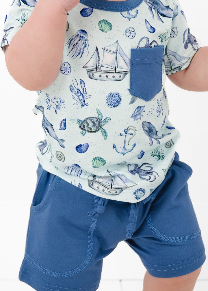 Sea Creatures Pocket Tee & Short Sets