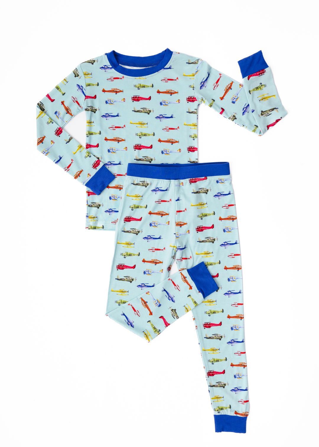 Vintage Airplanes Bamboo Pajama Set