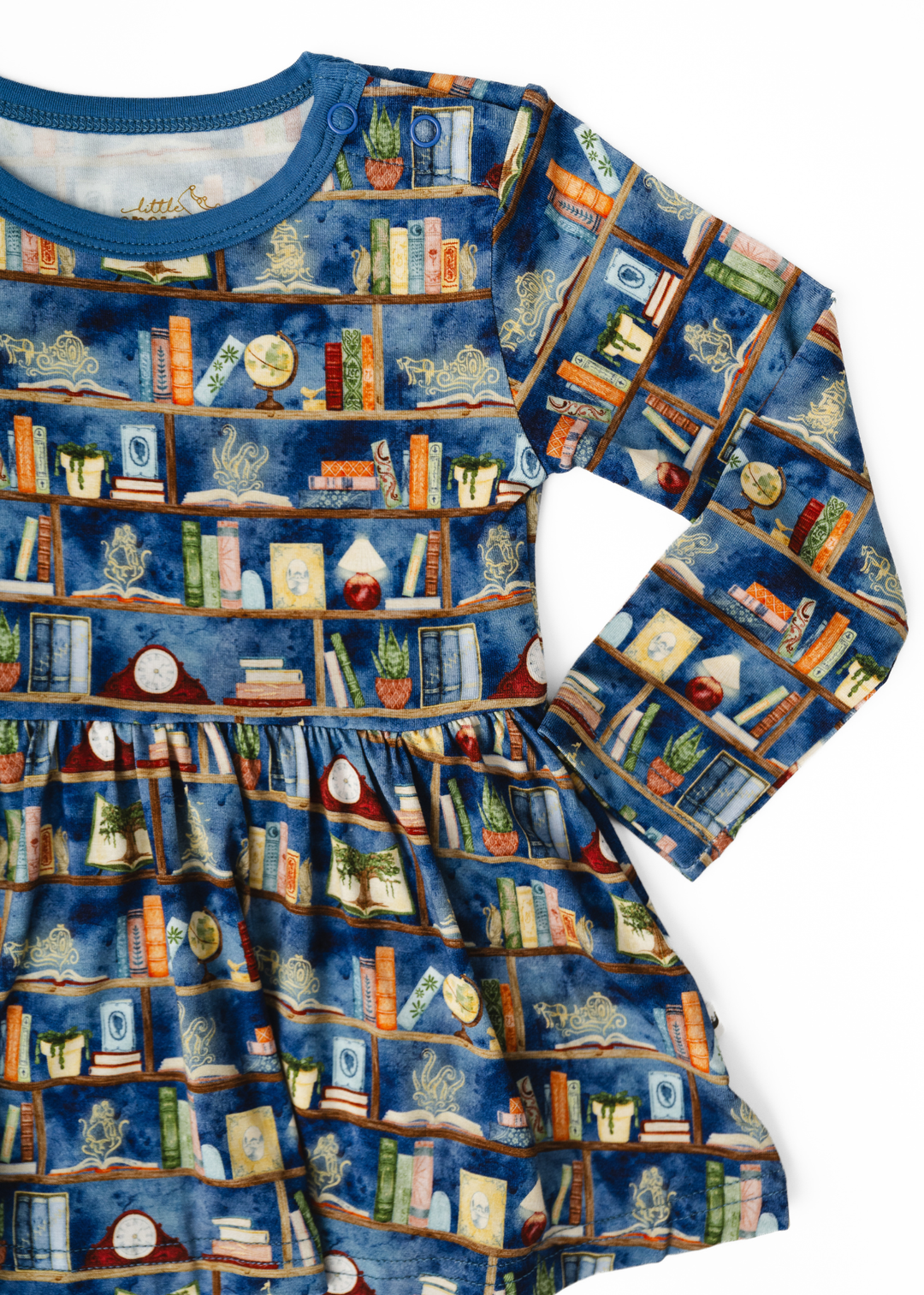 Enchanted Library Long Sleeve Bamboo Baby Dress